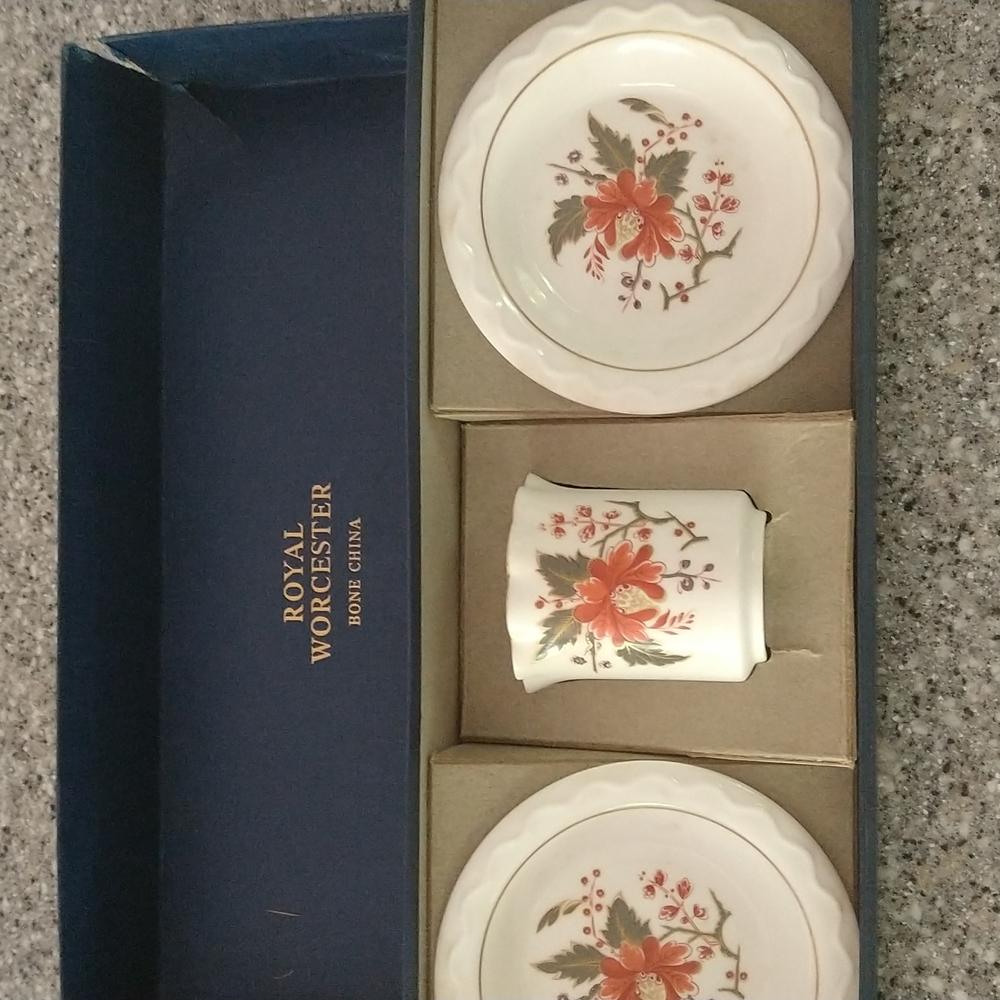 Royal Worcester Toothpick Vase and Bowls